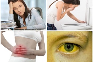 signs and symptoms of the presence of parasites in the human liver